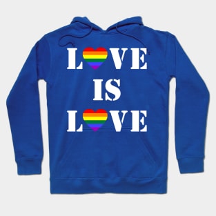 Gay Pride Vintage Rainbow Heart LGBT Love is Love Hoodie